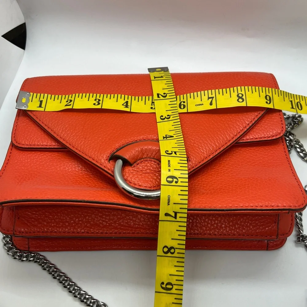 Banana Republic structured leather crossbody shoulder chic bag in Orange